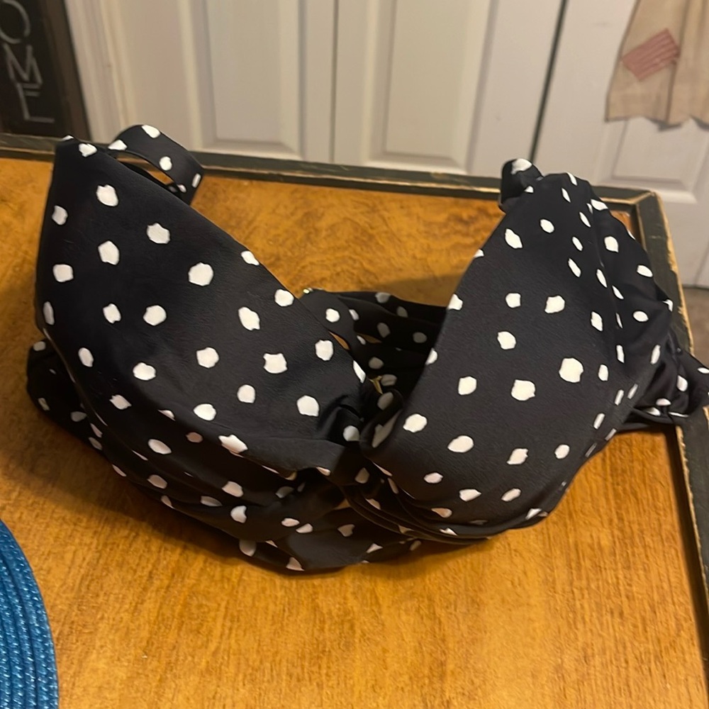 Black and white swim  top